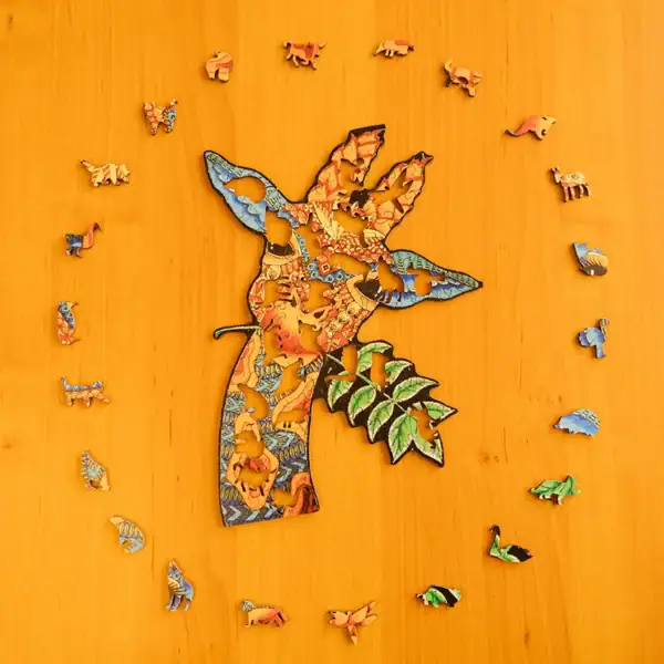 Kíváncsi zsiráf fa puzzle 3