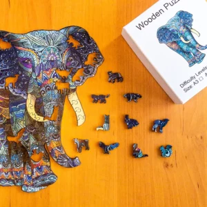 Egzotikus elefánt fa puzzle 1