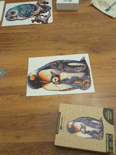 Click to view full screen Ölelkező pingvin család fa puzzle photo review