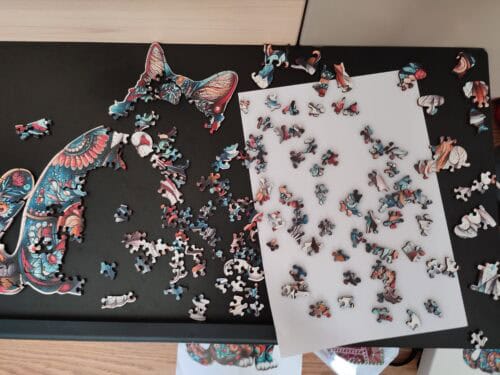 Színpompás cica fa puzzle photo review