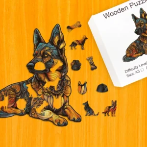 Német juhász fa puzzle 1
