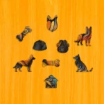 Német juhász fa puzzle 3