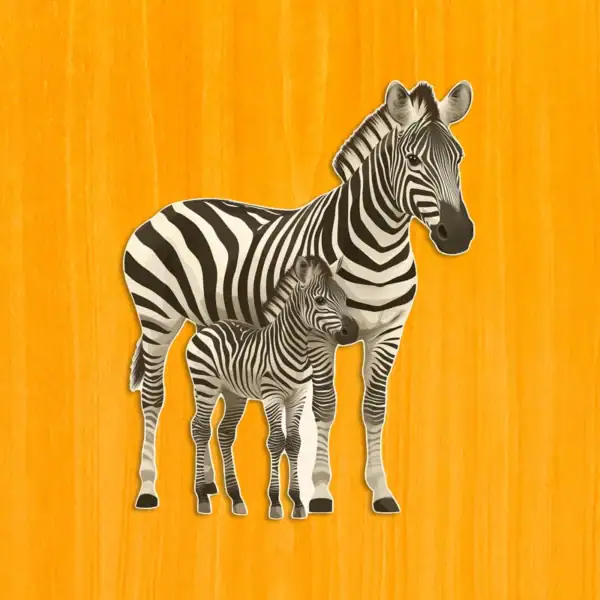 Vándorló zebra család fa puzzle - Image 2
