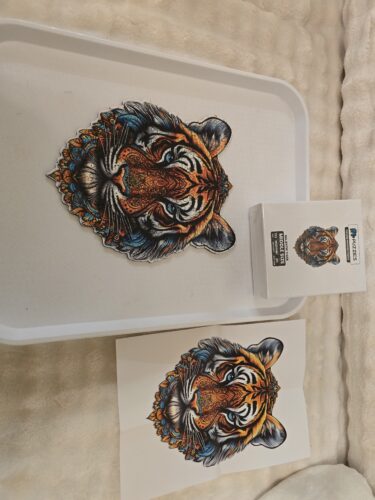 Click to view full screen Fenséges tigris fa puzzle photo review