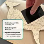Puzzle ragasztó készlet csomag tartalma.