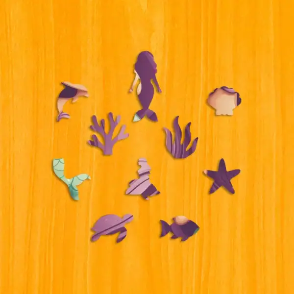 Bűbájos Sellő fa puzzle 3