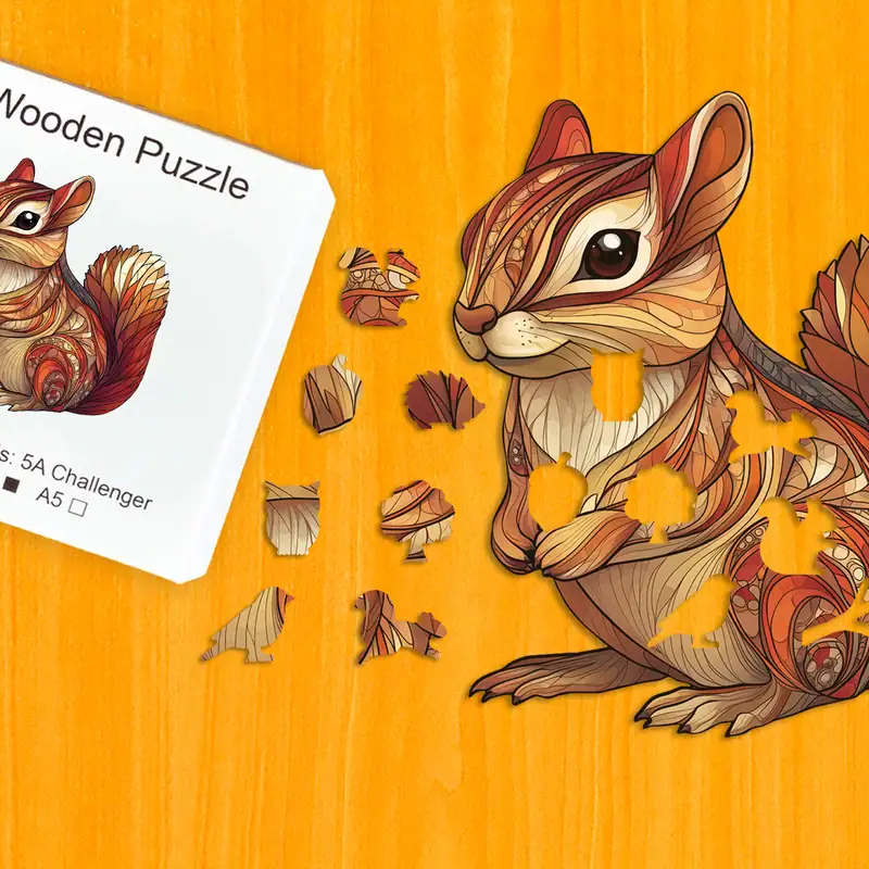 Díszes mókus fa puzzle 1