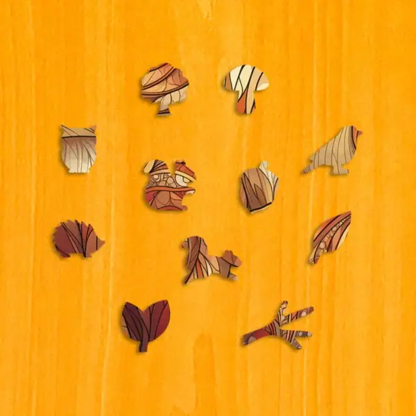Díszes mókus fa puzzle 3