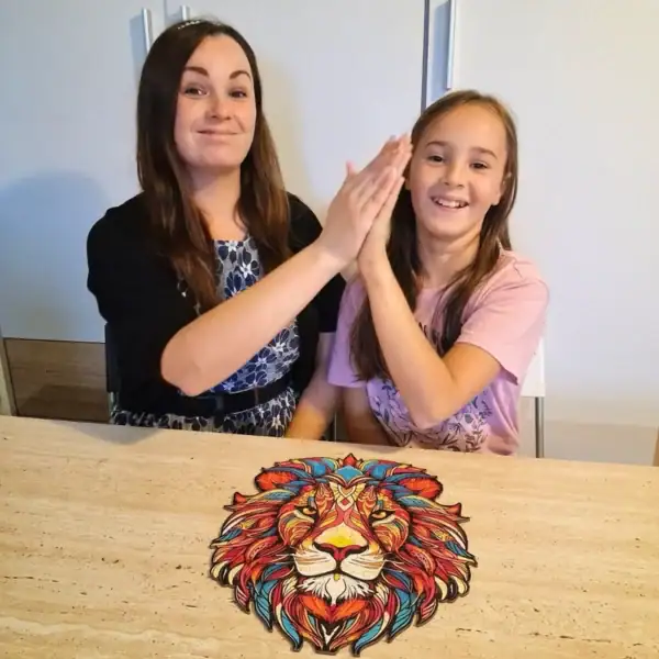 Egzotikus oroszlán fa puzzle 6