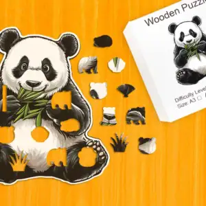 Éhes panda fa puzzle 1