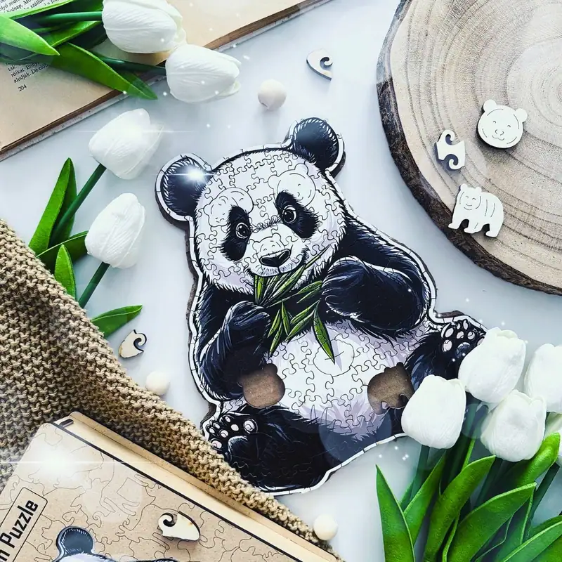 Éhes panda fa puzzle 4 Éhes panda fa puzzle 4