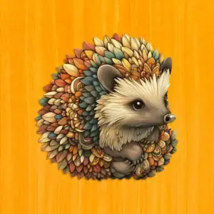 Erdei süni fa puzzle 2