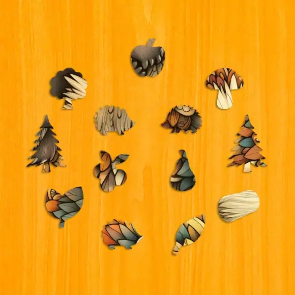 Erdei süni fa puzzle 3