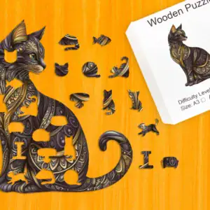 Fenséges cica fa puzzle 1