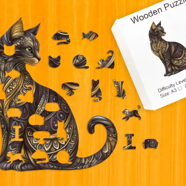 Fenséges cica fa puzzle 1