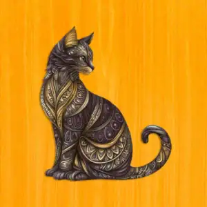 Fenséges cica fa puzzle 2