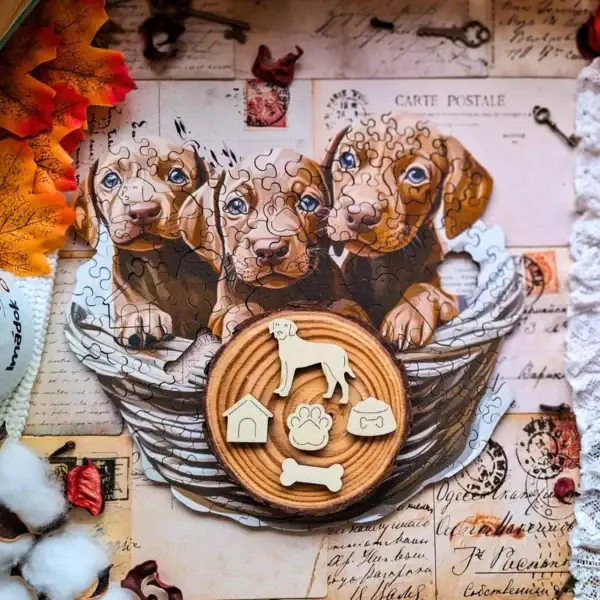Kíváncsi vizsla kölykök fa puzzle 6