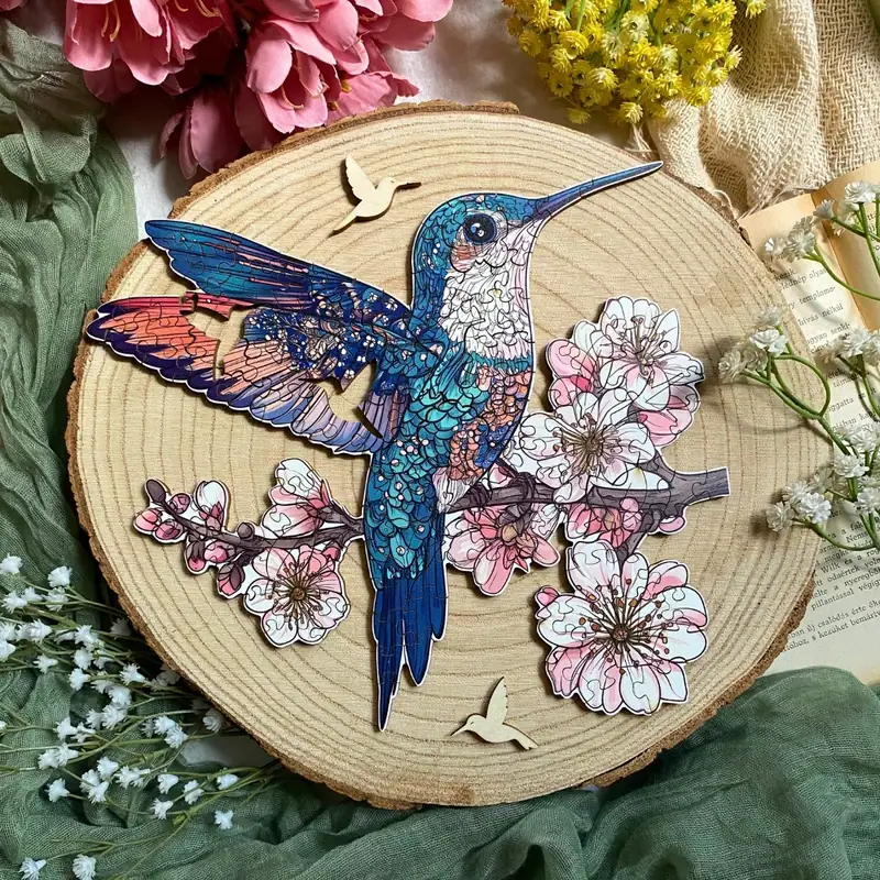 Kolibri virágzáskor fa puzzle 4 Kolibri virágzáskor fa puzzle 4