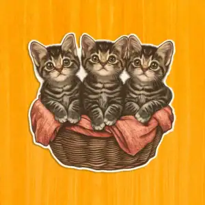 Kosárnyi cicakölyök fa puzzle 2