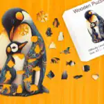 Ölelkező pingvin család fa puzzle 1
