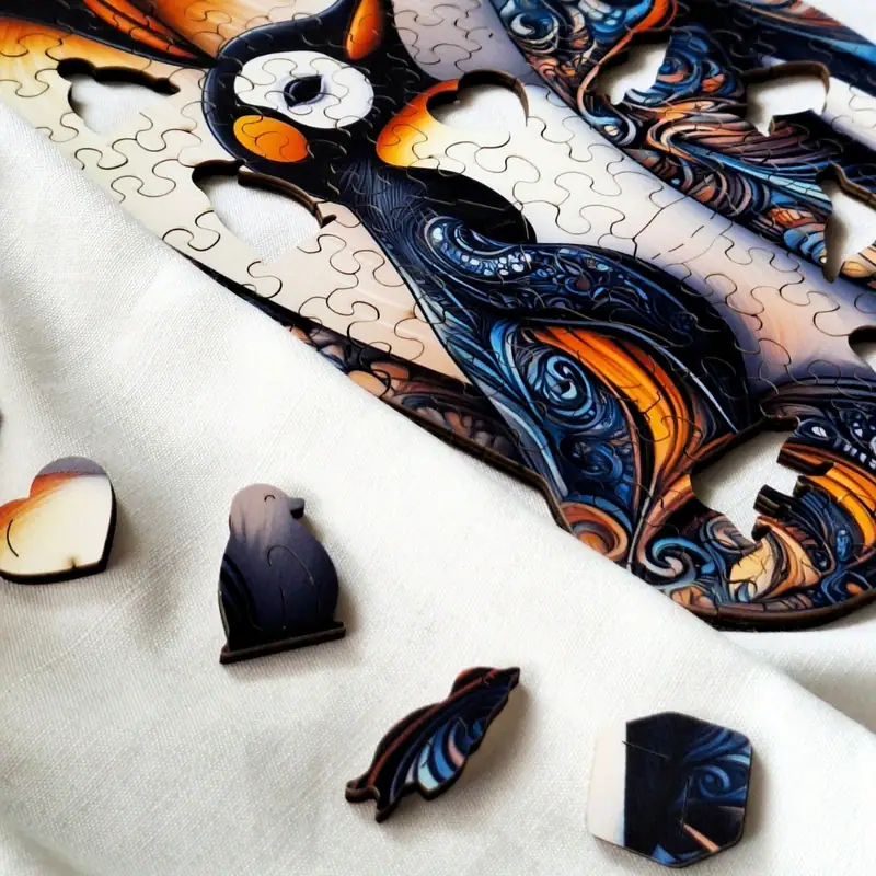 Ölelkező pingvin család fa puzzle 6 Ölelkező pingvin család fa puzzle 6