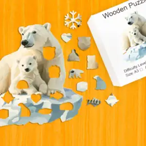 Sarki jegesmedve család fa puzzle 1