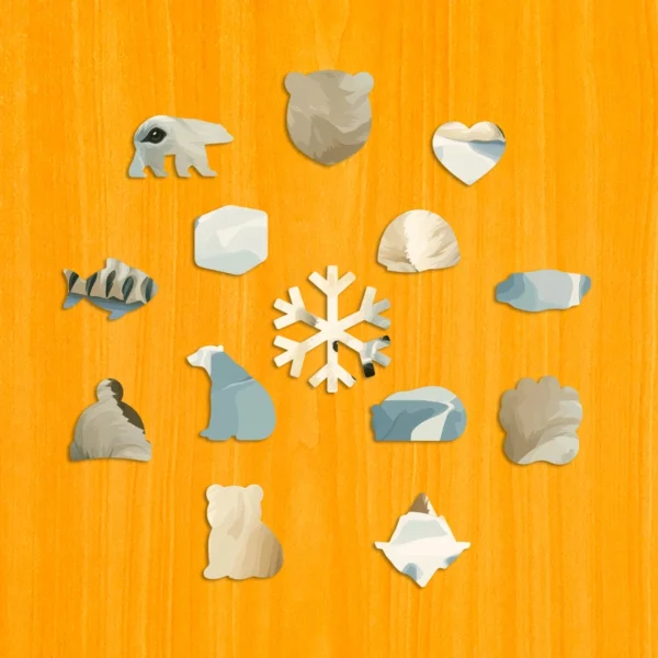 Sarki jegesmedve család fa puzzle 3