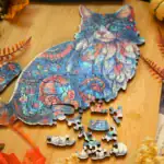 Színpompás cica fa puzzle 4