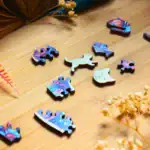 Színpompás cica fa puzzle 6