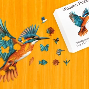 Tüzes jégmadár fa puzzle 1