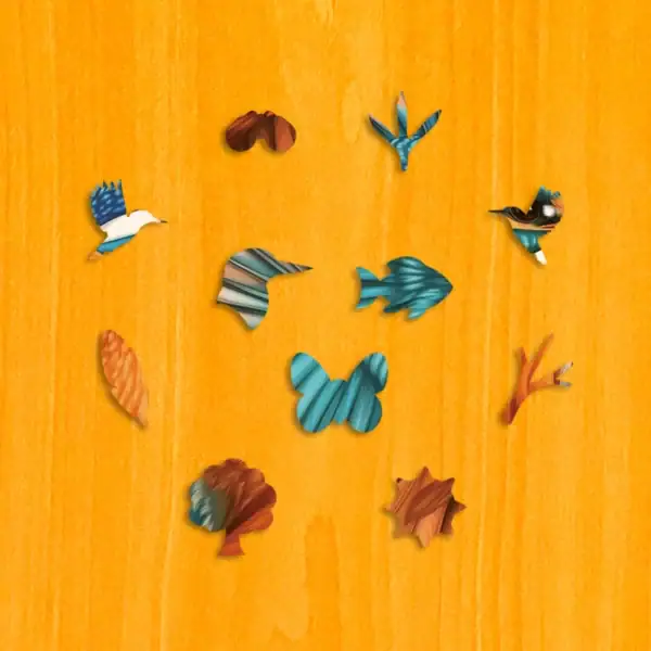 Tüzes jégmadár fa puzzle 3