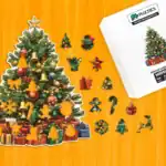 Díszes karácsonyfa fa puzzle 1