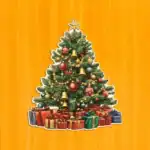 Díszes karácsonyfa fa puzzle 2