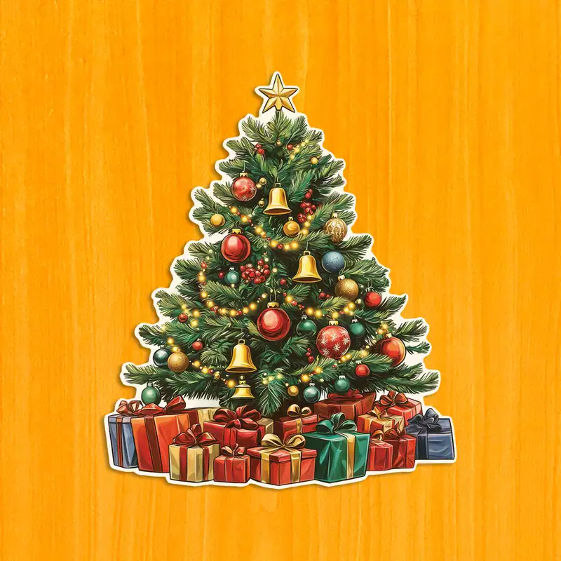 Díszes karácsonyfa fa puzzle 2