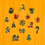 Díszes karácsonyfa fa puzzle 3