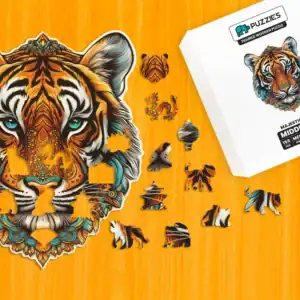 Fenséges tigris fa puzzle 1