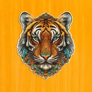 Fenséges tigris fa puzzle 2
