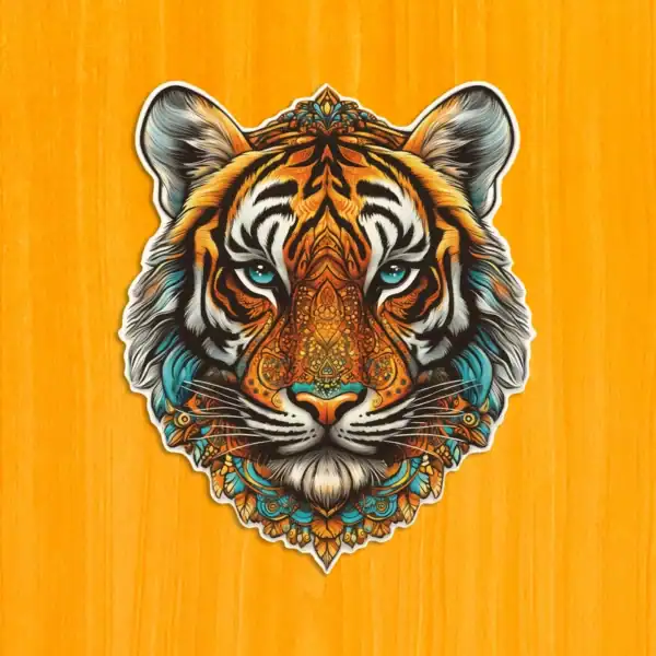 Fenséges tigris fa puzzle 2