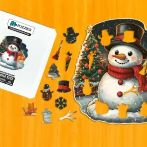 Mosolygós hóember fa puzzle 1