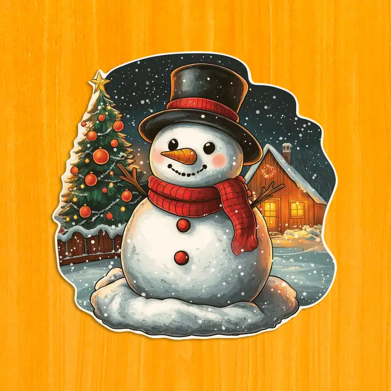 Mosolygós hóember fa puzzle 2