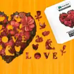 Romantikus virágszív fa puzzle 1