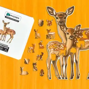 Szelíd őzikék fa puzzle 1