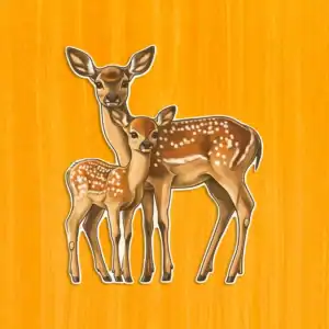 Szelíd őzikék fa puzzle 2