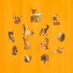 Szelíd őzikék fa puzzle 3