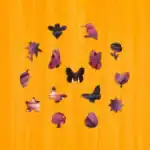 Színpompás pillangó fa puzzle 3