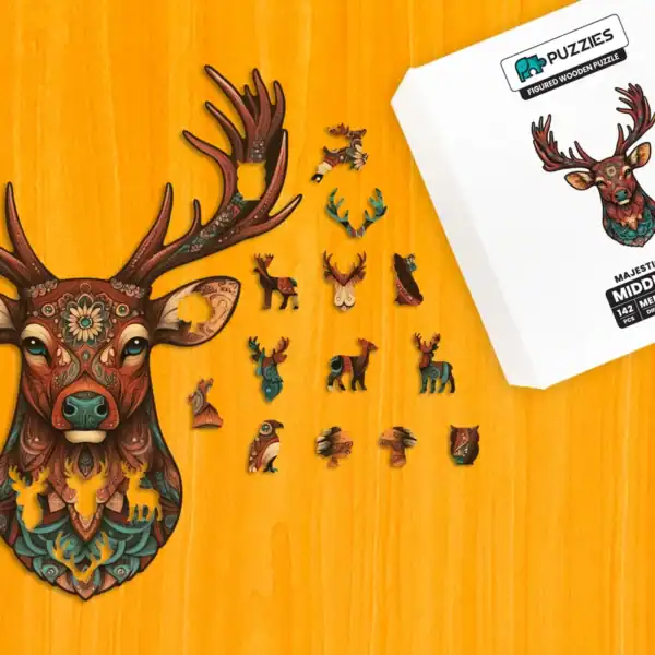 Tekintélyes szarvas fa puzzle 1