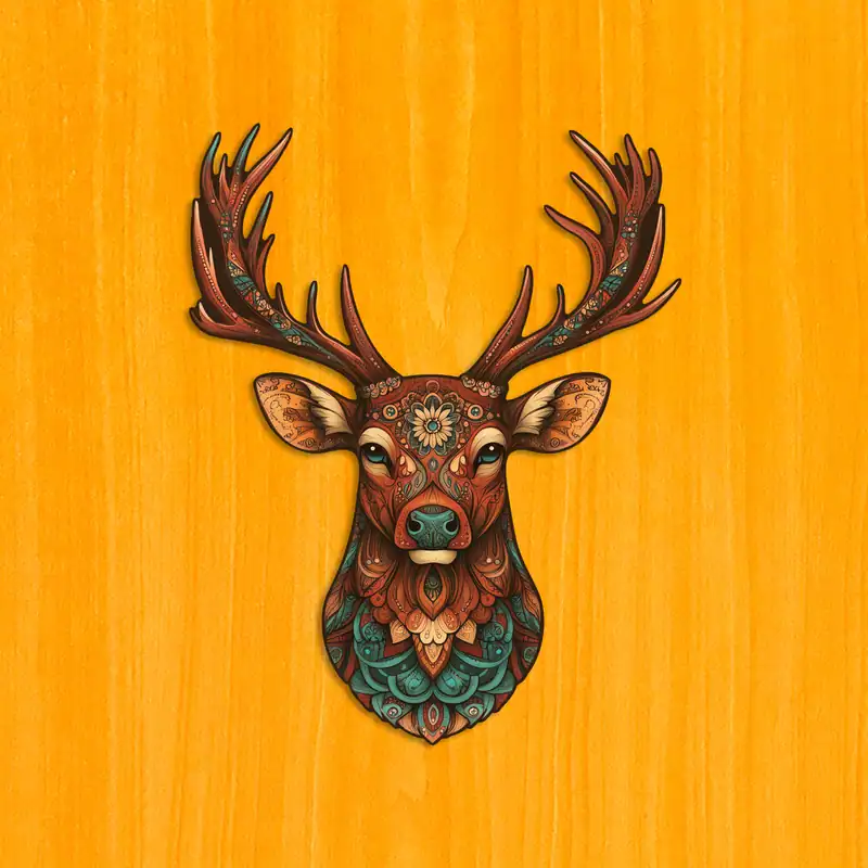 Tekintélyes szarvas fa puzzle 2