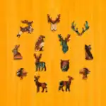 Tekintélyes szarvas fa puzzle 3