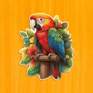 Trópusi arapapagáj fa puzzle 2