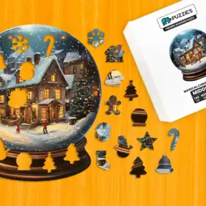 Üvegbe zárt ünnep fa puzzle 1